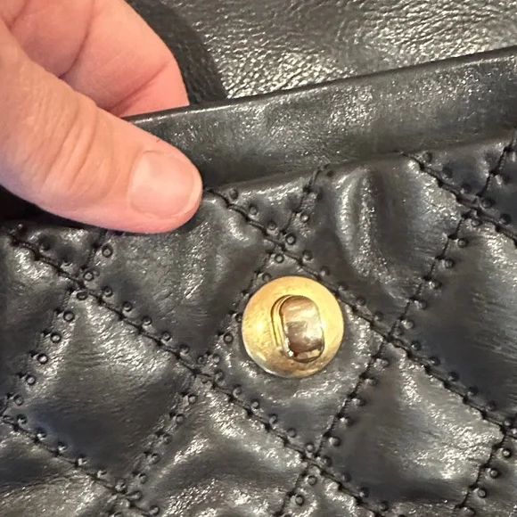 Chanel Quilted Black Shoulder Bag with Gold Accents - Picture 10 of 16